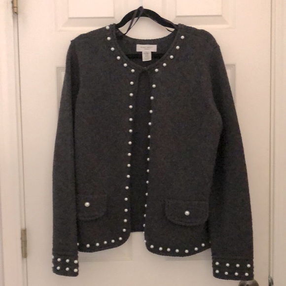 Plus size 1X Jones of New York beaded sweater - Picture 1 of 3